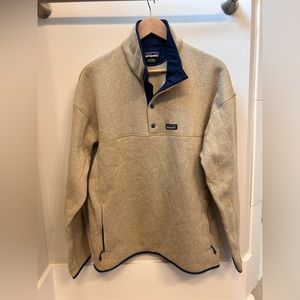 NWOT Patagonia 1/4 Button Fleece Tan Size Large